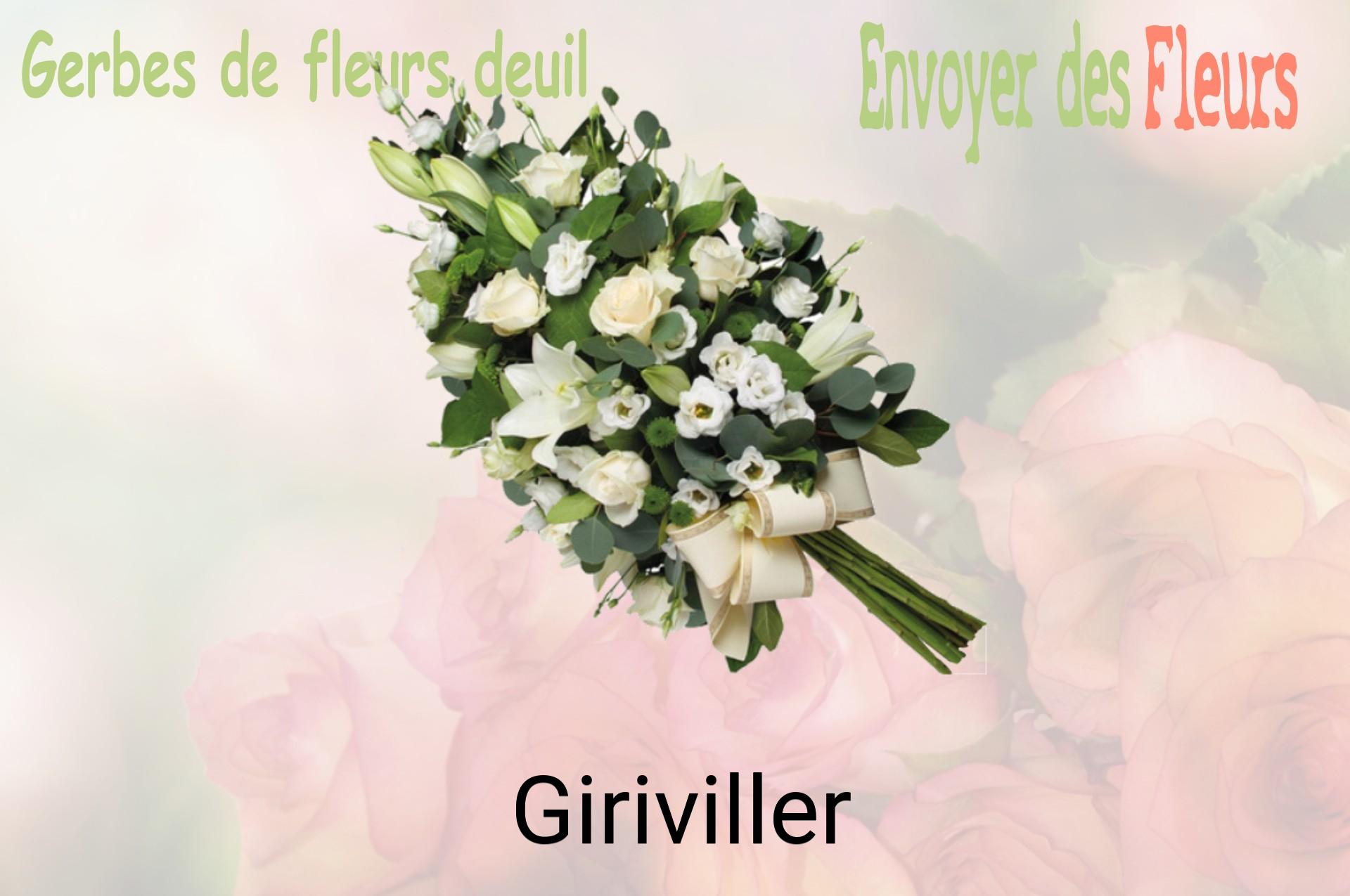 Gerbe de fleurs de deuil livrée à Giriviller